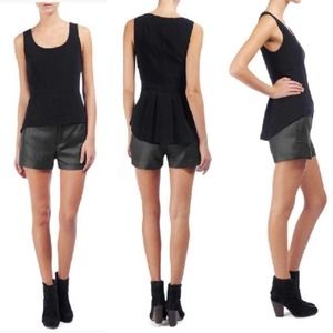 RAG & BONE • Black Metallic Tatiana Jacquard Wool Blend Shorts Sz 0
